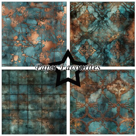 Paper Favourites Copper And Blue 12x12 Inch Paper Pack (PF722) Paper Favourites Copper And Blue 12x12 Inch Paper Pack (PF722)