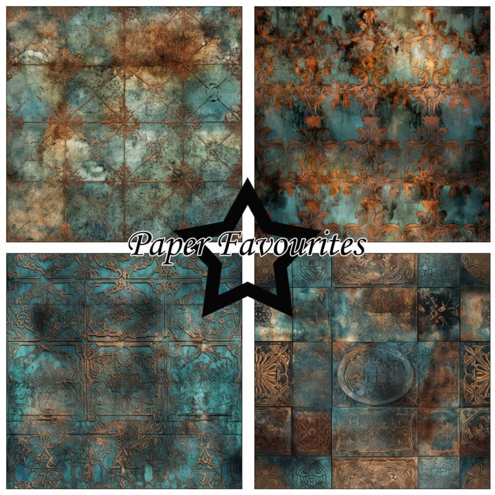 Paper Favourites Copper And Blue 12x12 Inch Paper Pack (PF722) Paper Favourites Copper And Blue 12x12 Inch Paper Pack (PF722)