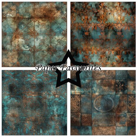 Paper Favourites Copper And Blue 12x12 Inch Paper Pack (PF722) Paper Favourites Copper And Blue 12x12 Inch Paper Pack (PF722)