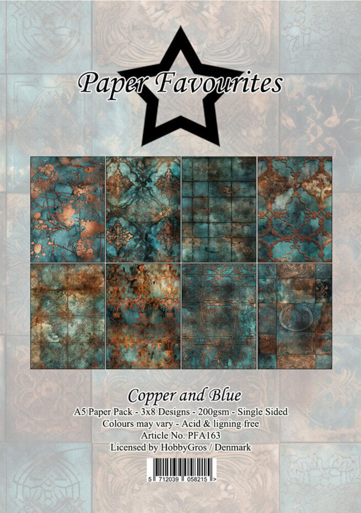 Paper Favourites Copper And Blue A5 Paper Pack (PFA163) Paper Favourites Copper And Blue A5 Paper Pack (PFA163)