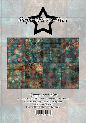 Paper Favourites Copper And Blue A5 Paper Pack (PFA163) Paper Favourites Copper And Blue A5 Paper Pack (PFA163)