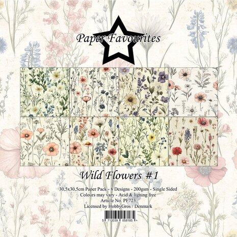 Paper Favourites Wild Flower 12x12 Inch Paper Pack (PF723)