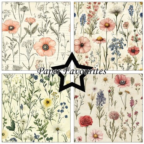 Paper Favourites Wild Flower 12x12 Inch Paper Pack (PF723)