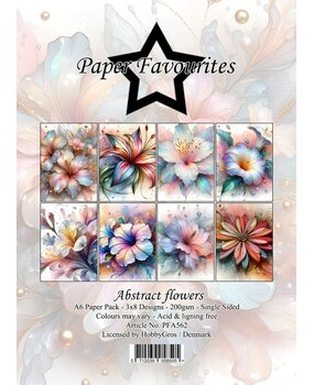 Paper Favourites Abstract Flowers A6 Paper Pack (PFA562)