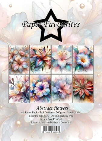 Paper Favourites Abstract Flowers A6 Paper Pack (PFA562)