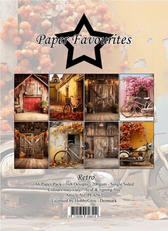 Paper Favourites Retro A6 Paper Pack (PFA563) Paper Favourites Retro A6 Paper Pack (PFA563)