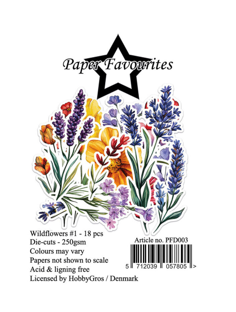 Paper Favourites Die-Cuts Wildflowers #1 (PFD003)
