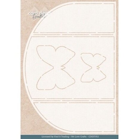 Card Deco Folding Card Stencil Flutters (CDEST052)