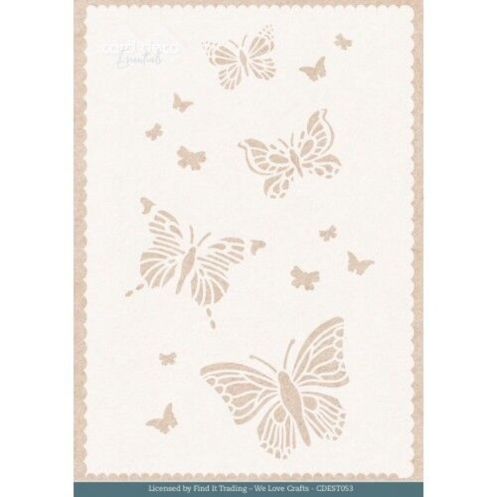 Card Deco Mixed Media Stencil Flutters (CDEST053)