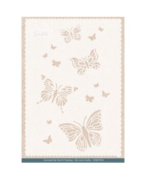 Card Deco Mixed Media Stencil Flutters (CDEST053)