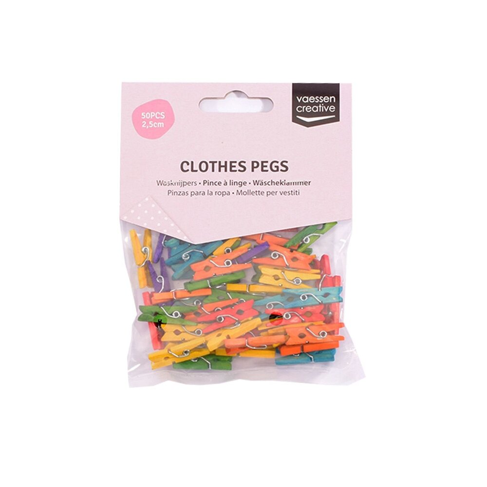 Vaessen Creative Colorful Clothes Pegs 2,5cm (50pcs) (9151-09) Vaessen Creative Colorful Clothes Pegs 2,5cm (50pcs) (9151-09)