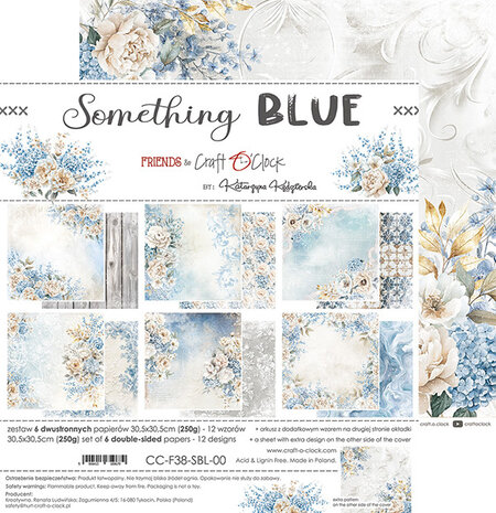Craft O'Clock Something Blue 12x12 Inch Paper Set (CC-F38-SBL-00) Craft O'Clock Something Blue 12x12 Inch Paper Set (CC-F38-SBL-00)