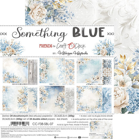 Craft O'Clock Something Blue 8x8 Inch Paper Set (CC-F38-SBL-07) Craft O'Clock Something Blue 8x8 Inch Paper Set (CC-F38-SBL-07)