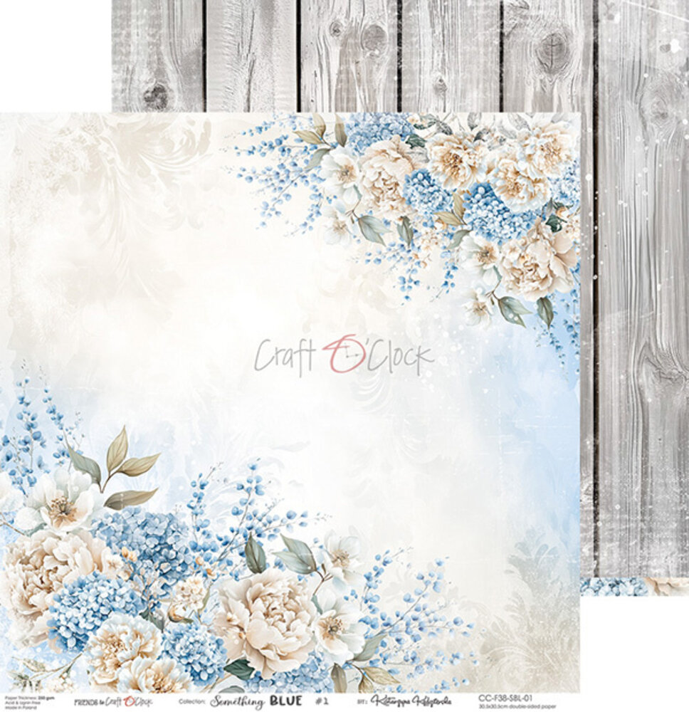 Craft O'Clock Something Blue 8x8 Inch Paper Set (CC-F38-SBL-07) Craft O'Clock Something Blue 8x8 Inch Paper Set (CC-F38-SBL-07)