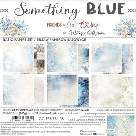 Craft O'Clock Something Blue 8x8 Inch Basic Papers Set (CC-F38-SBL-08) Craft O'Clock Something Blue 8x8 Inch Basic Papers Set (CC-F38-SBL-08)