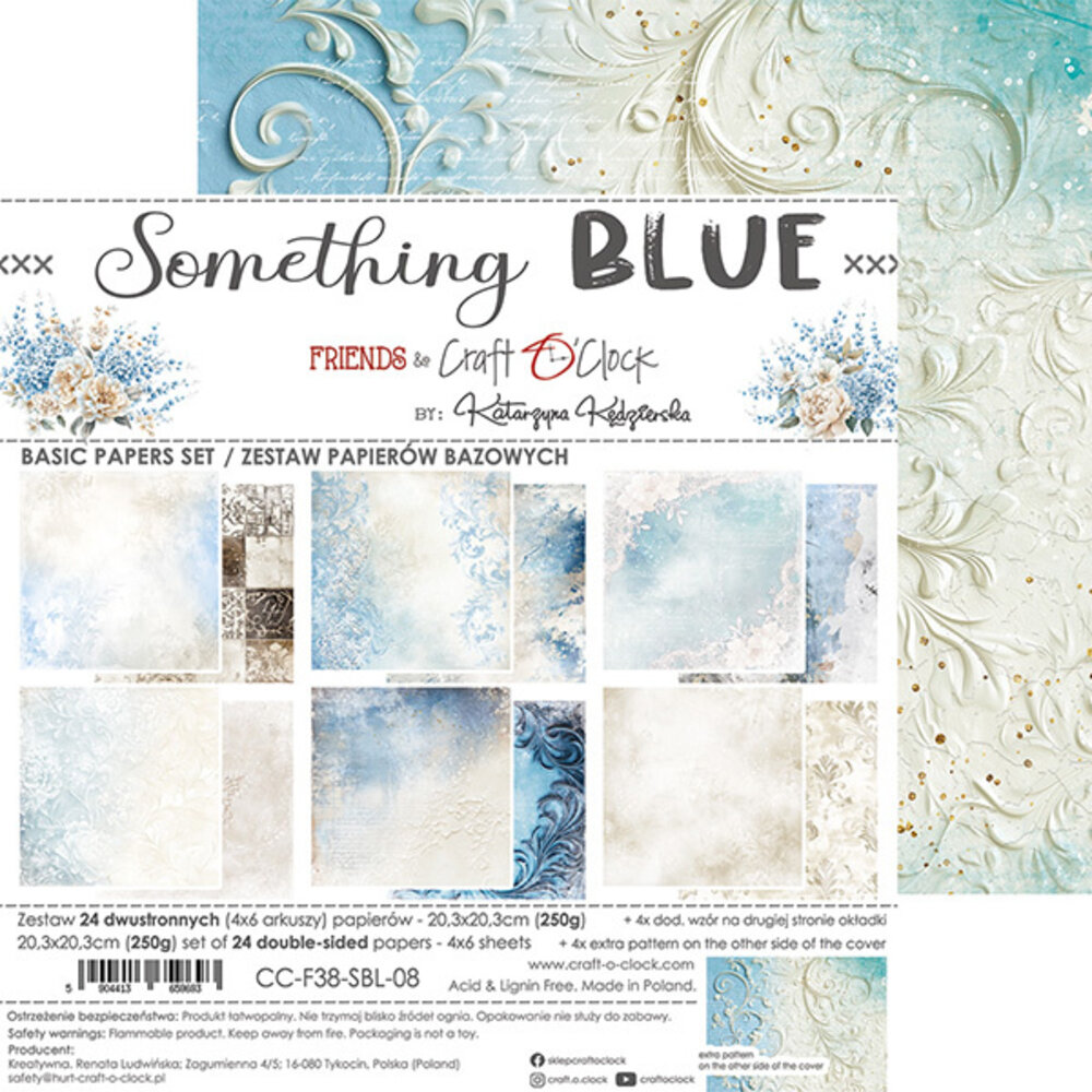 Craft O'Clock Something Blue 8x8 Inch Basic Papers Set (CC-F38-SBL-08) Craft O'Clock Something Blue 8x8 Inch Basic Papers Set (CC-F38-SBL-08)