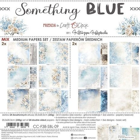 Craft O'Clock Something Blue 8x8 Inch Mix Papers Set (CC-F38-SBL-09) Craft O'Clock Something Blue 8x8 Inch Mix Papers Set (CC-F38-SBL-09)