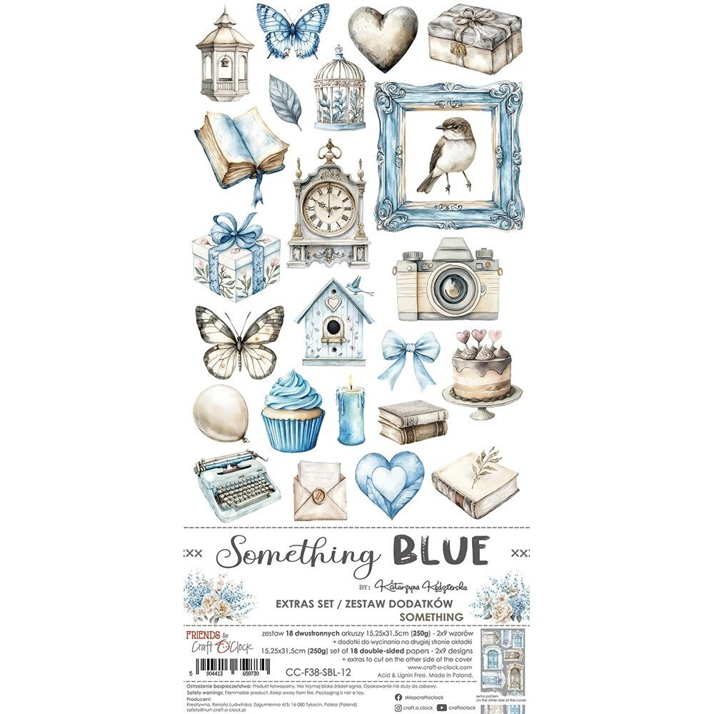 Craft O'Clock Something Blue Extras Set Themed (CC-F38-SBL-12) Craft O'Clock Something Blue Extras Set Themed (CC-F38-SBL-12)