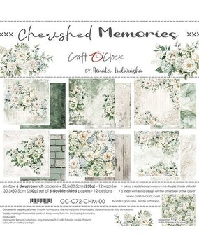 Craft O'Clock Cherished Memories 12x12 Inch Paper Set (CC-C72-CHM-00) Craft O'Clock Cherished Memories 12x12 Inch Paper Set (CC-C72-CHM-00)