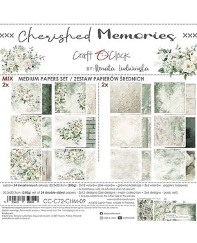 Craft O'Clock Cherished Memories 8x8 Inch Mix Papers Set (CC-C72-CHM-09)