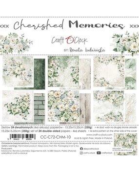 Craft O'Clock Cherished Memories 6x6 Inch Paper Set (CC-C72-CHM-10) Craft O'Clock Cherished Memories 6x6 Inch Paper Set (CC-C72-CHM-10)