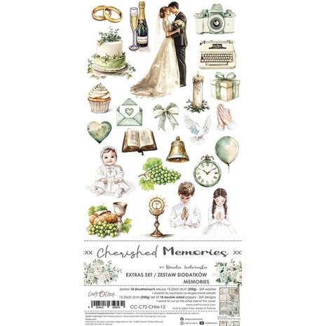 Craft O'Clock Cherished Memories Extras Set Themed (CC-C72-CHM-12) Craft O'Clock Cherished Memories Extras Set Themed (CC-C72-CHM-12)