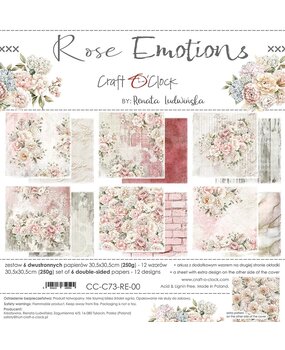 Craft O'Clock Rose Emotions 12x12 Inch Paper Set (CC-C73-RE-00) Craft O'Clock Rose Emotions 12x12 Inch Paper Set (CC-C73-RE-00)