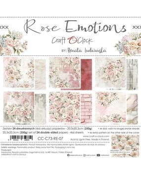 Craft O'Clock Rose Emotions 8x8 Inch Paper Set (CC-C73-RE-07) Craft O'Clock Rose Emotions 8x8 Inch Paper Set (CC-C73-RE-07)