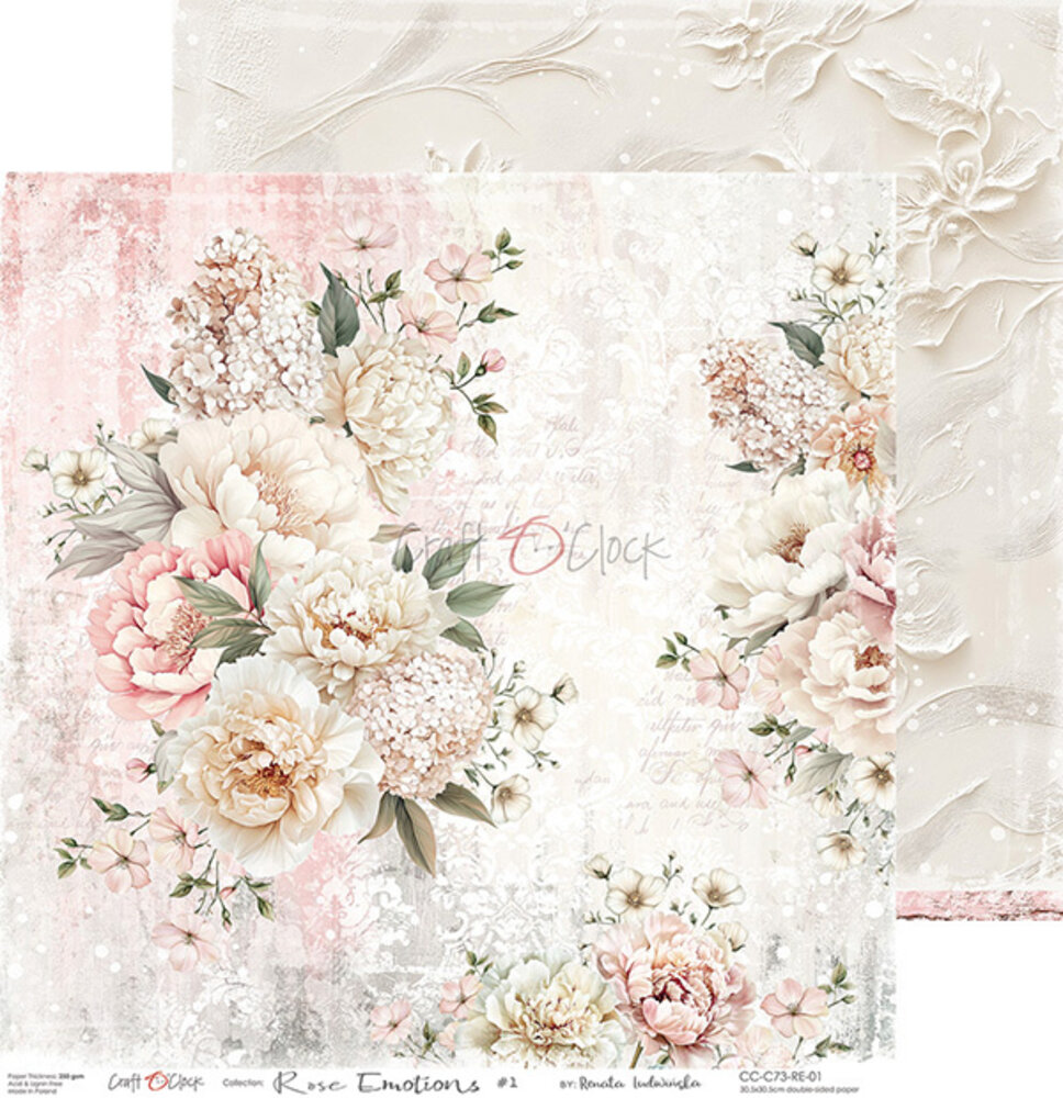 Craft O'Clock Rose Emotions 8x8 Inch Paper Set (CC-C73-RE-07) Craft O'Clock Rose Emotions 8x8 Inch Paper Set (CC-C73-RE-07)