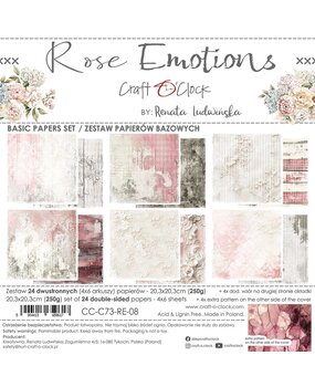 Craft O'Clock Rose Emotions 8x8 Inch Basic Papers Set (CC-C73-RE-08) Craft O'Clock Rose Emotions 8x8 Inch Basic Papers Set (CC-C73-RE-08)