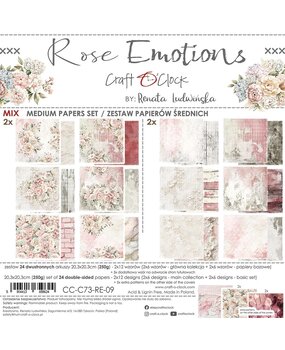 Craft O'Clock Rose Emotions 8x8 Inch Mix Papers Set (CC-C73-RE-09) Craft O'Clock Rose Emotions 8x8 Inch Mix Papers Set (CC-C73-RE-09)