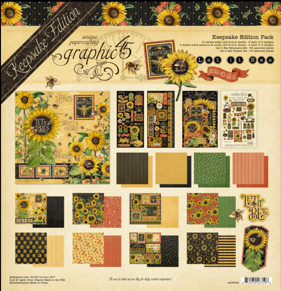 Graphic 45 Let it Bee 12x12 Inch Keepsake Edition (4503000) Graphic 45 Let it Bee 12x12 Inch Keepsake Edition (4503000)