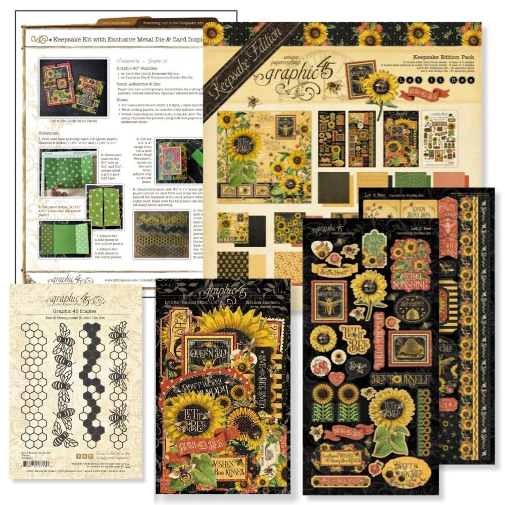 Graphic 45 Let it Bee 12x12 Inch Keepsake Edition with Exclusive Metal Die-Set (4503006)