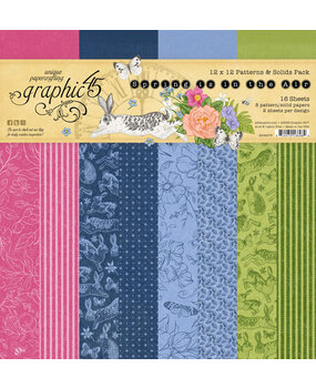 Graphic 45 Spring is in the Air 12x12 Inch Patterns & Solids Paper Pack (4502975) Graphic 45 Spring is in the Air 12x12 Inch Patterns & Solids Paper Pack (4502975)