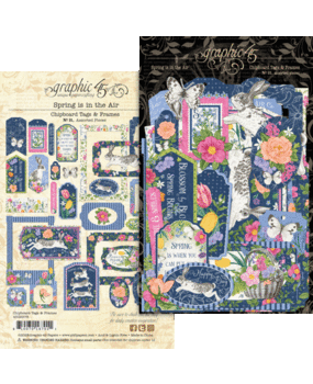 Graphic 45 Spring is in the Air Chipboard Pieces Tags & Frames (4502978) Graphic 45 Spring is in the Air Chipboard Pieces Tags & Frames (4502978)