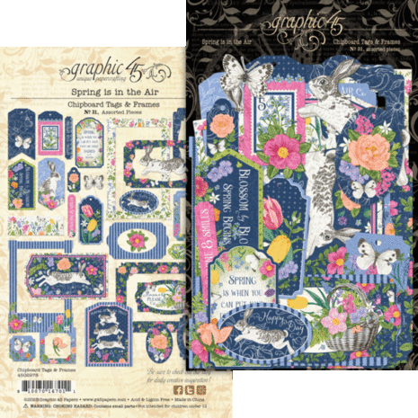 Graphic 45 Spring is in the Air Chipboard Pieces Tags & Frames (4502978) Graphic 45 Spring is in the Air Chipboard Pieces Tags & Frames (4502978)