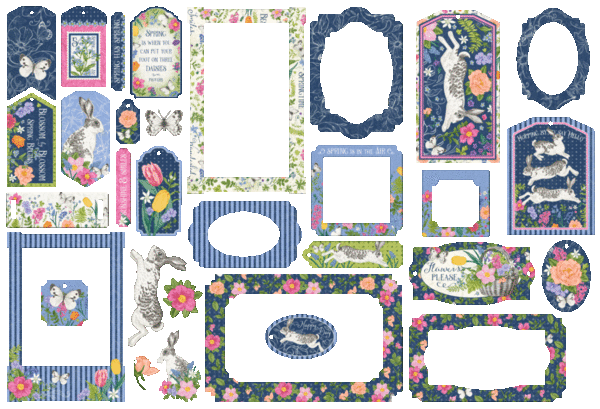 Graphic 45 Spring is in the Air Chipboard Pieces Tags & Frames (4502978) Graphic 45 Spring is in the Air Chipboard Pieces Tags & Frames (4502978)