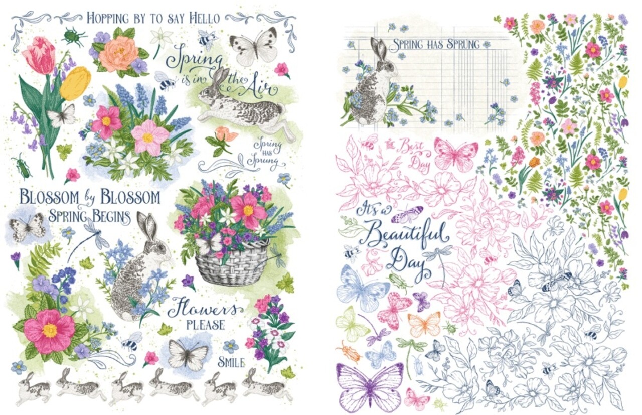 Graphic 45 Spring is in the Air Rub-On Transfers (4502979) Graphic 45 Spring is in the Air Rub-On Transfers (4502979)