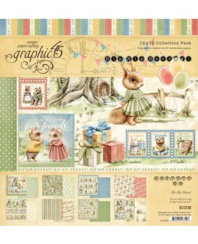 Graphic 45 Hip Hip Hooray 12x12 Inch Collection Pack (4502989) Graphic 45 Hip Hip Hooray 12x12 Inch Collection Pack (4502989)