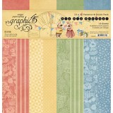 Graphic 45 Hip Hip Hooray 12x12 Inch Patterns & Solids Paper Pack (4502990)