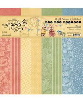 Graphic 45 Hip Hip Hooray 12x12 Inch Patterns & Solids Paper Pack (4502990) Graphic 45 Hip Hip Hooray 12x12 Inch Patterns & Solids Paper Pack (4502990)