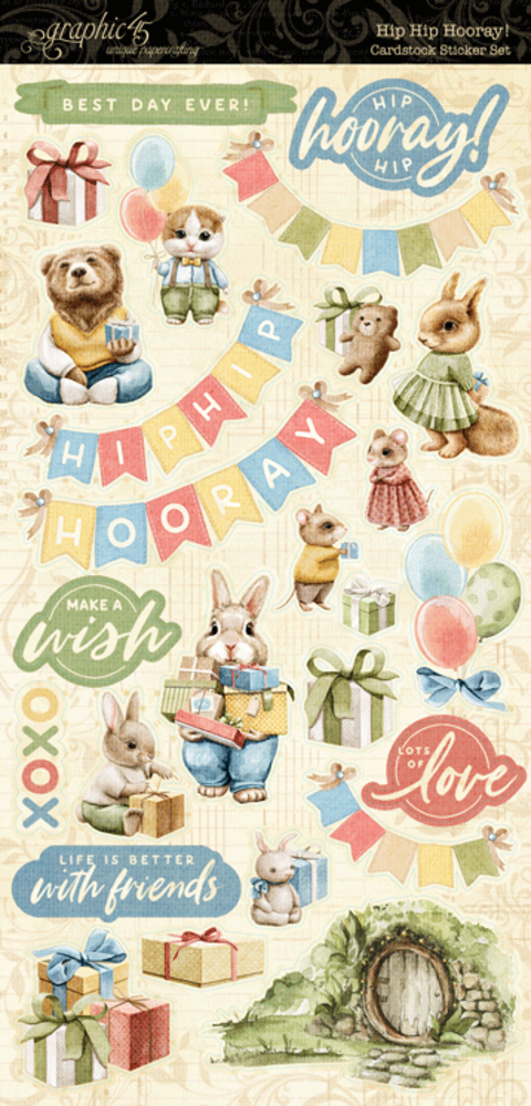 Graphic 45 Hip Hip Hooray Sticker Set (4502991)