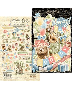 Graphic 45 Hip Hip Hooray Ephemera Set (4502992) Graphic 45 Hip Hip Hooray Ephemera Set (4502992)