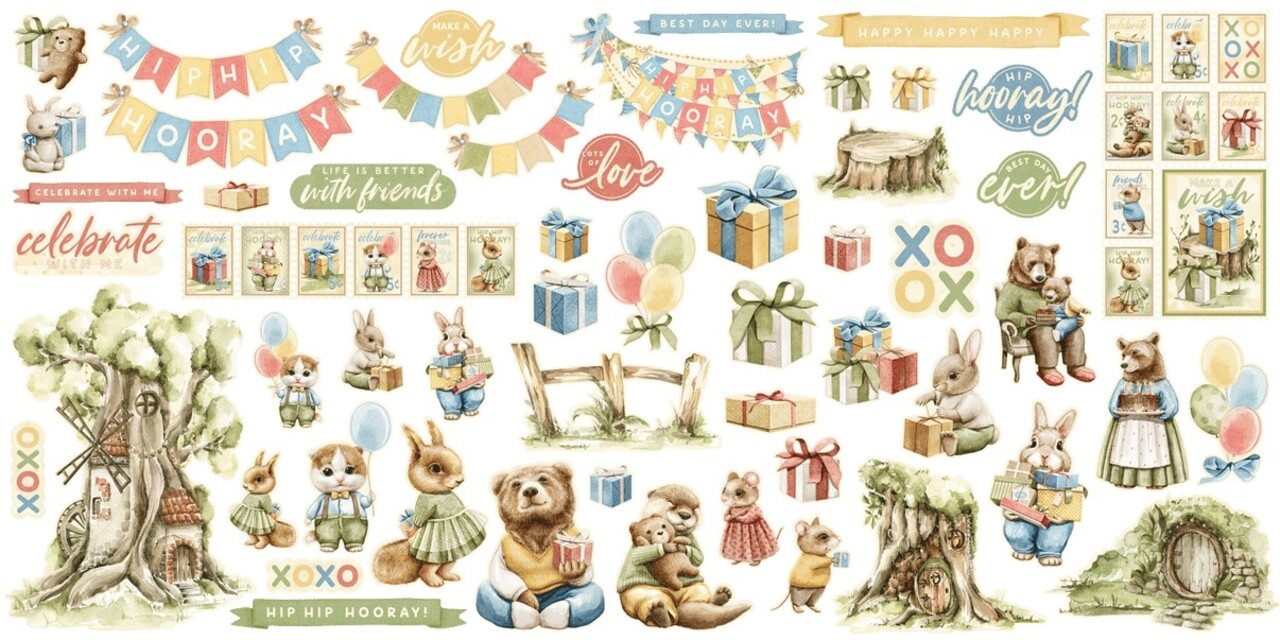 Graphic 45 Hip Hip Hooray Ephemera Set (4502992) Graphic 45 Hip Hip Hooray Ephemera Set (4502992)