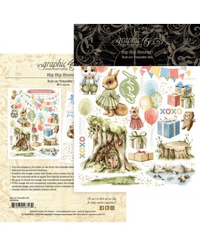 Graphic 45 Hip Hip Hooray Rub-On Transfers (4502994) Graphic 45 Hip Hip Hooray Rub-On Transfers (4502994)