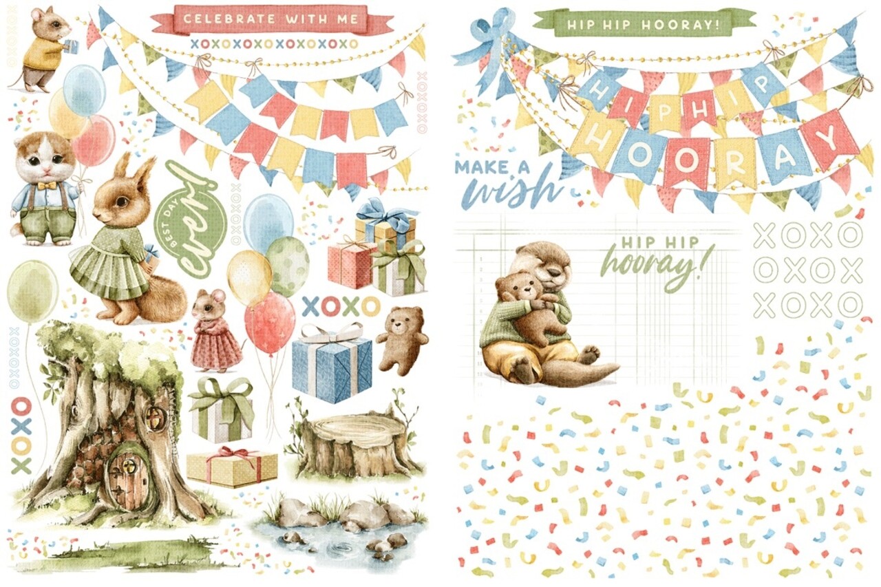 Graphic 45 Hip Hip Hooray Rub-On Transfers (4502994) Graphic 45 Hip Hip Hooray Rub-On Transfers (4502994)