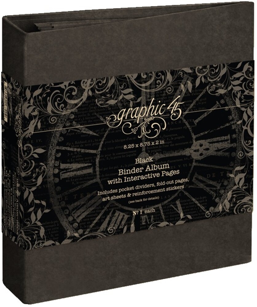 Graphic 45 Binder Album with Interactive Pages Black (4503001) Graphic 45 Binder Album with Interactive Pages Black (4503001)