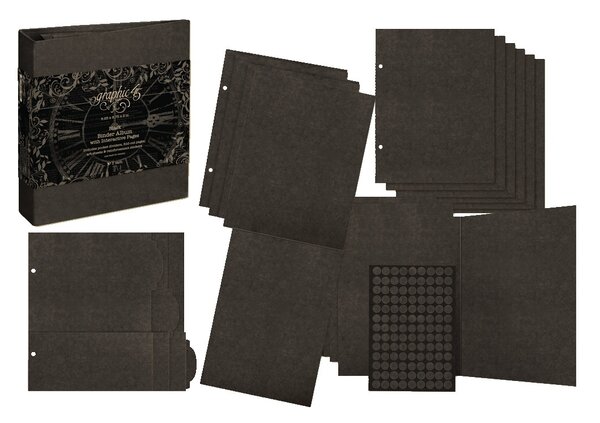Graphic 45 Binder Album with Interactive Pages Black (4503001) Graphic 45 Binder Album with Interactive Pages Black (4503001)