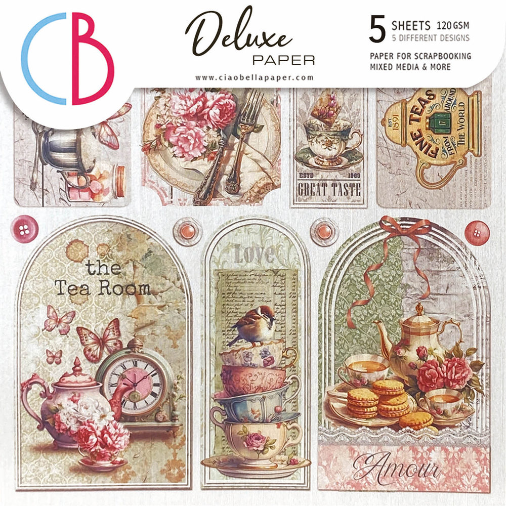 Ciao Bella Papercrafting Timeless Moments 6x6 Inch Deluxe Paper (CBDQ017) Ciao Bella Papercrafting Timeless Moments 6x6 Inch Deluxe Paper (CBDQ017)