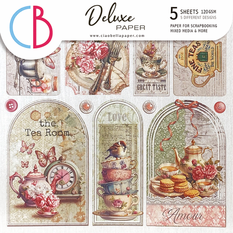 Ciao Bella Papercrafting Timeless Moments 6x6 Inch Deluxe Paper (CBDQ017) Ciao Bella Papercrafting Timeless Moments 6x6 Inch Deluxe Paper (CBDQ017)